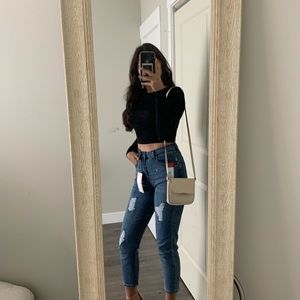 Brand new Distressed mom jeans